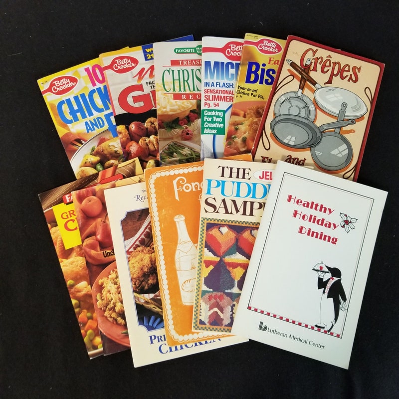 Vintage Cookbook Set - Etsy