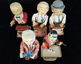 Rare 1950-60s Gino Battery Operated Balloon Man/bubble Blower