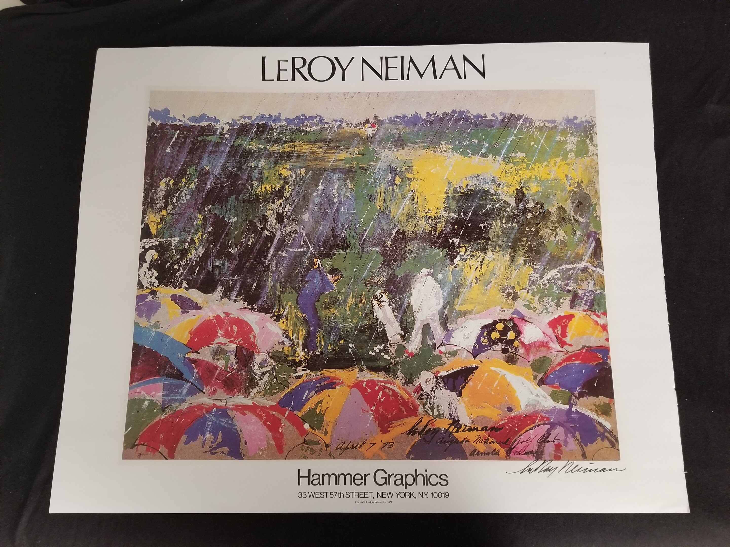 Leroy Neiman: Arnold Palmer - Augusta National Hand Signed Poster
