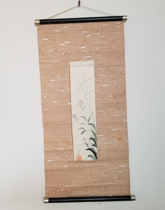 Vtg Original Japanese Sumi / Sumi-e Painting by Artist Letty on