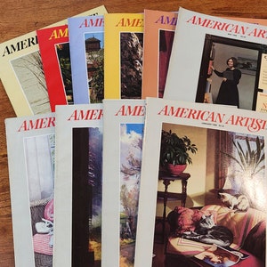 Vintage 1988 American Artist Magazine - Set / Lot of 10 Magazines      Set #33