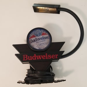Vintage Budweiser King of Beers - Light / Desk Lamp / Sign - Approximately 16&quot; x 8&quot; 3-1/2 - Needs New Bulbs - Not Tested