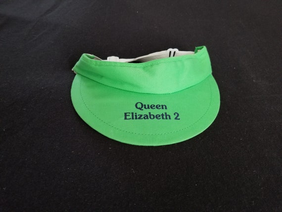 RARE Queen Elizabeth 2 Bright Green Sun Visor: Pu… - image 2