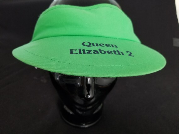 RARE Queen Elizabeth 2 Bright Green Sun Visor: Pu… - image 3