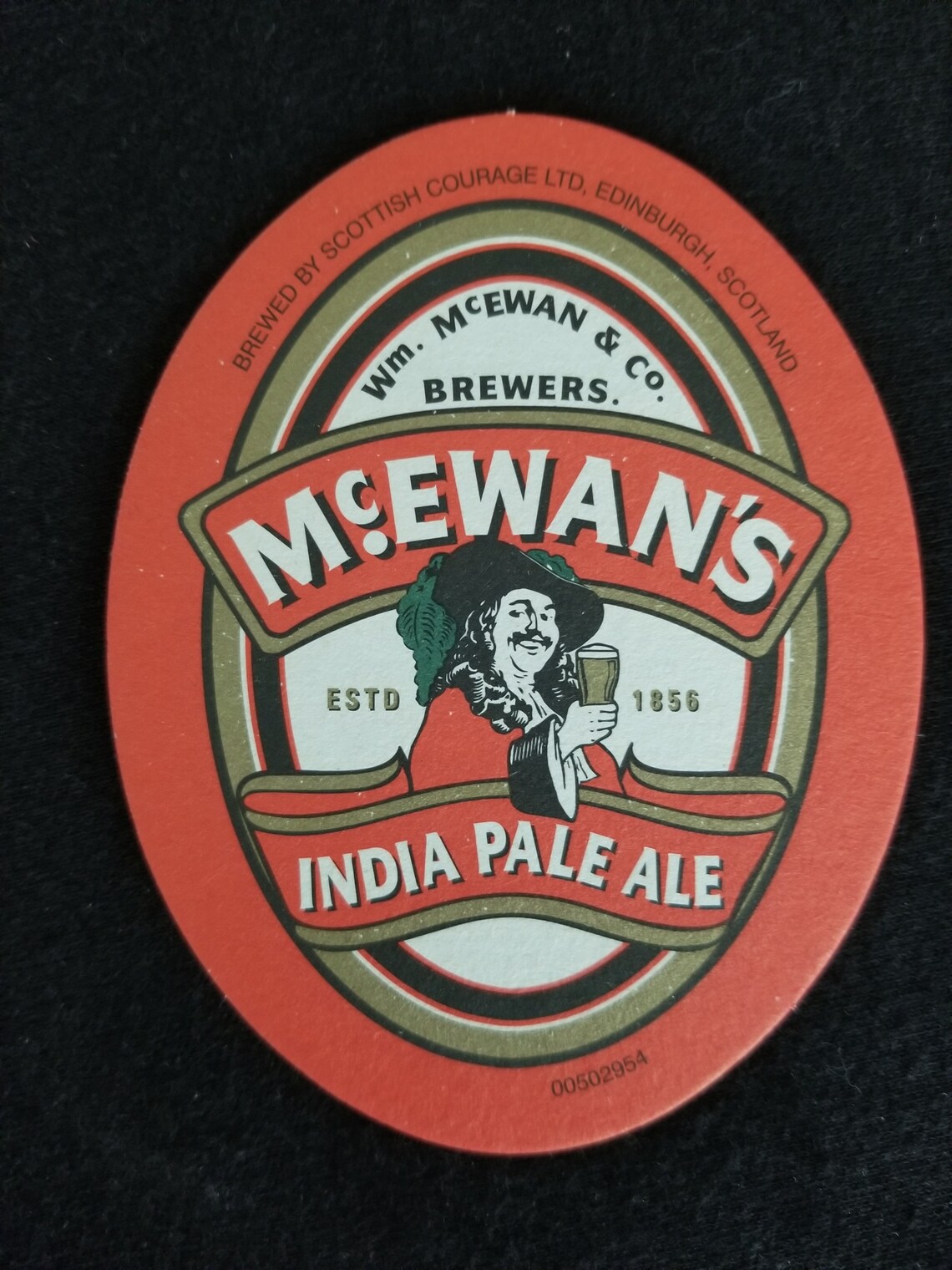 Mcewan's India Pale Ale Oval Scottish Beer Coasters Set Etsy