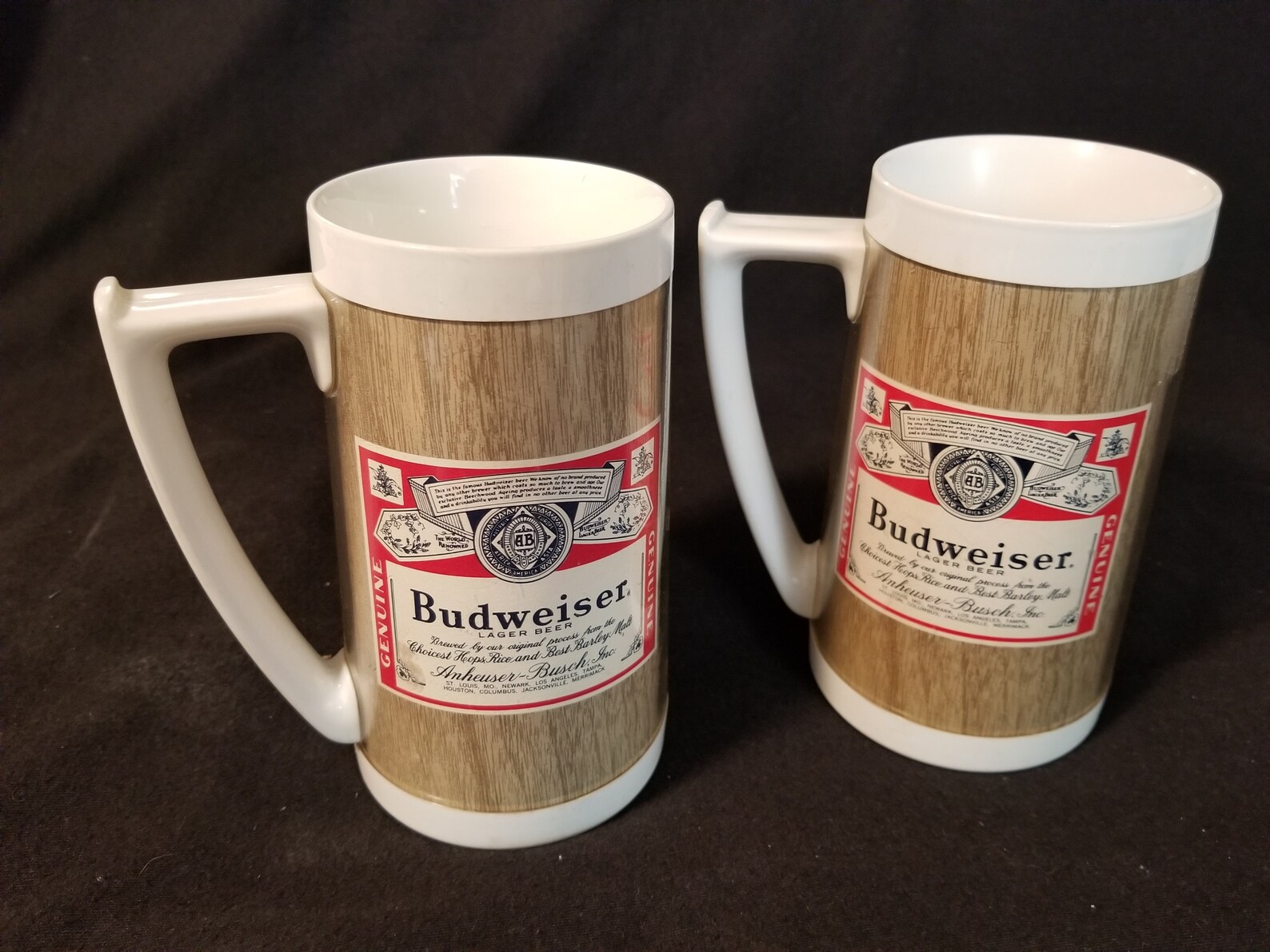 Vintage Classic Budweiser Westbend Thermoserv Mugs Set of 2 Etsy