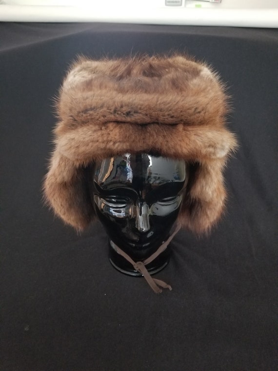 Vintage Women's Real Fur Hat: Cossack / Trapper St