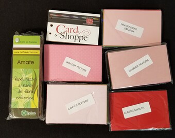 Juego de muestras de papel / cartulina - 7 paquetes - Ideal para la elaboración - Nuevo