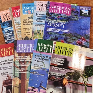 Vintage  1990, 1991, 1992 American Artist Magazine - Set / Lot of 9 Magazines           Set #35