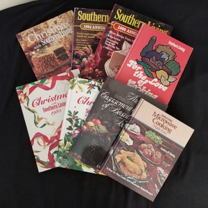 Culinária Southern Living Diversas e Diversas, Anual, Natal - Conjunto/lote de 8 livros de receitas