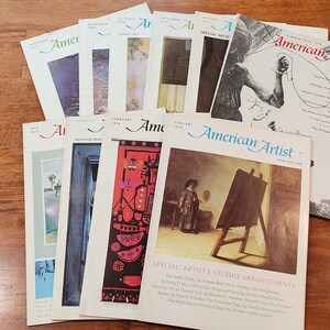 Vintage 1970 American Artist Magazine - Set / Lot of 10 Magazines      Set #15