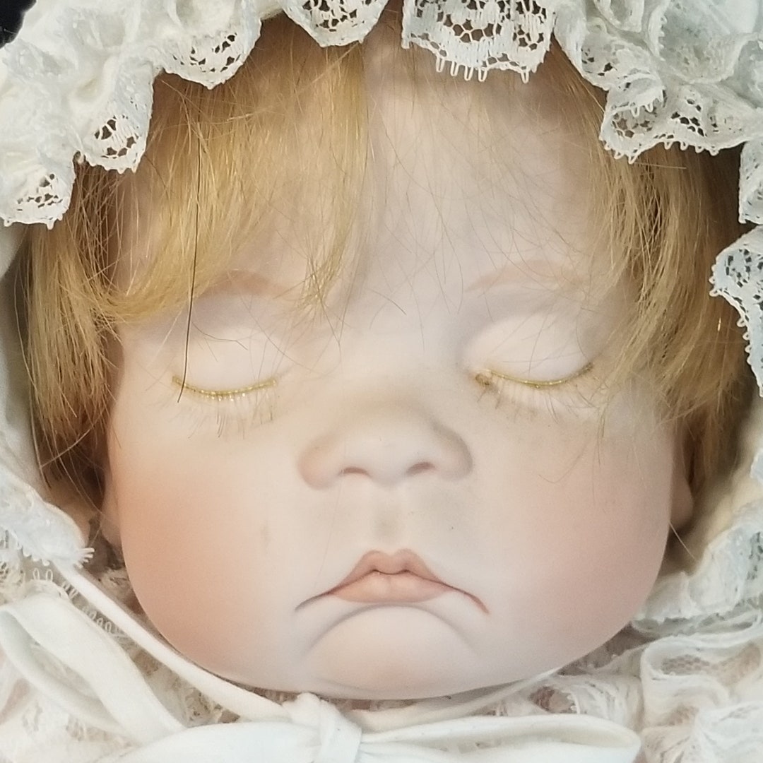 Darling 1980's Bisque Porcelain Baby Doll by Denver Artist Diane