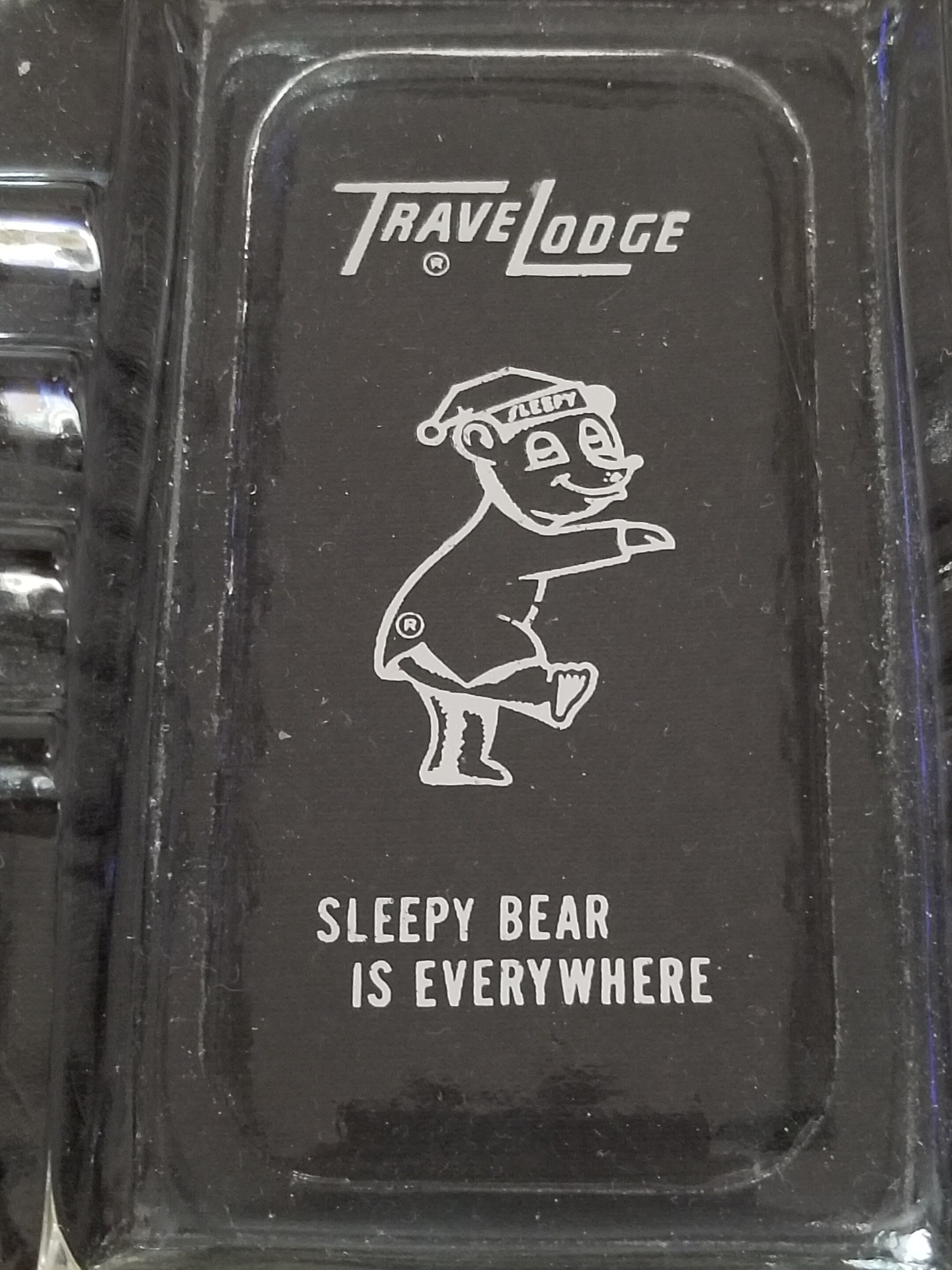 Travelodge Sleepy Bear is Everywhere Clear Ashtray / Trinket Etsy UK