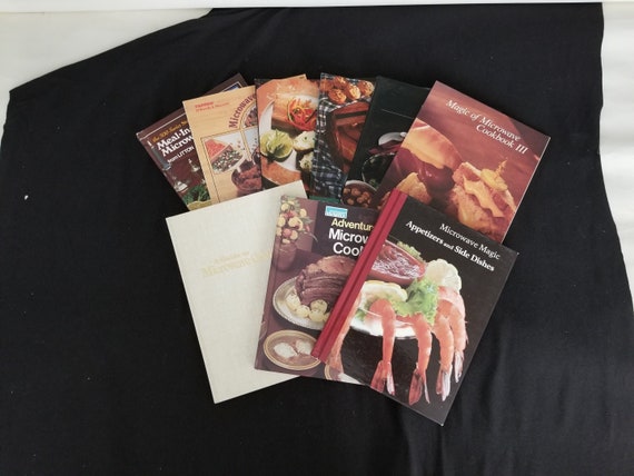 Microwave Cookbooks  / Microwave Cooking Tips  - Assorted 9 Cookbook Set  / Lot from the 1970's, 1980's, 1990's