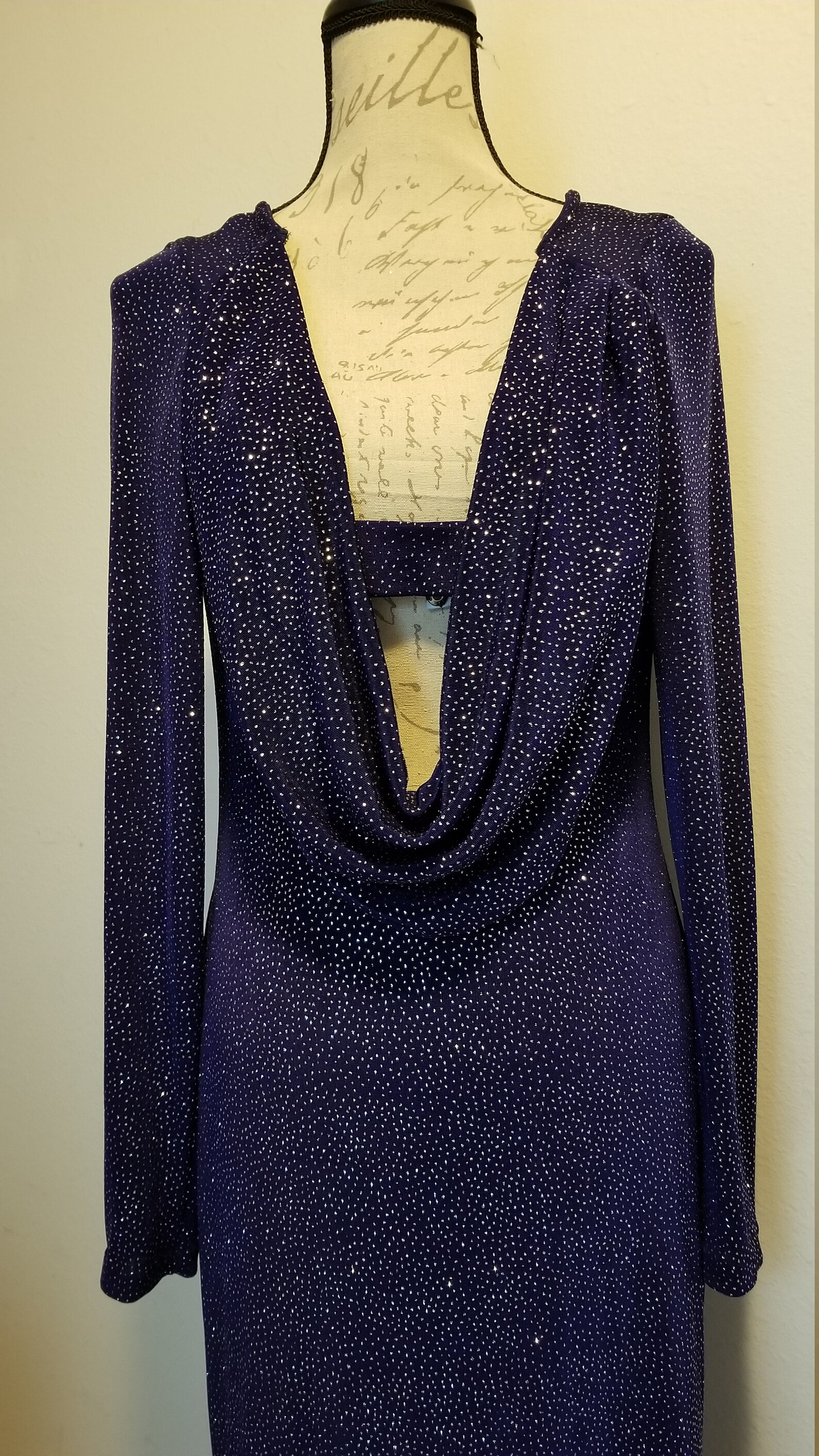 blue and silver evening gown