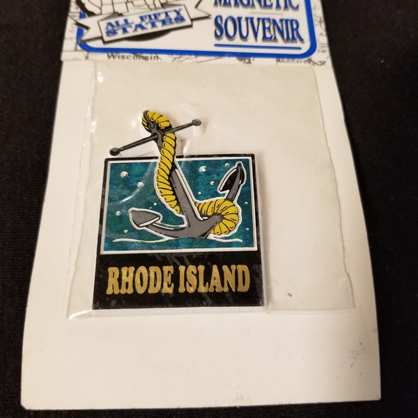 Rhode Island - Souvenir Magnet - Anchor - Plastic - Allen Lewis Manufacturing