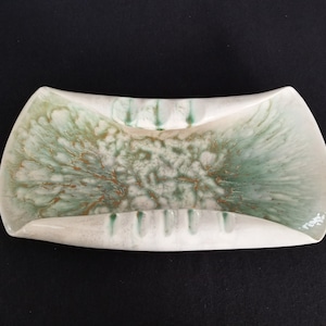 Vintage California Studio Art Pottery Large Ashtray: Signed by Artist R.Shy