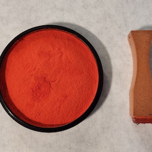 Vintage and Rare Hanko Inkan Japanese Chop Stamp / Name Stamp, Pouch and Ink in Case *