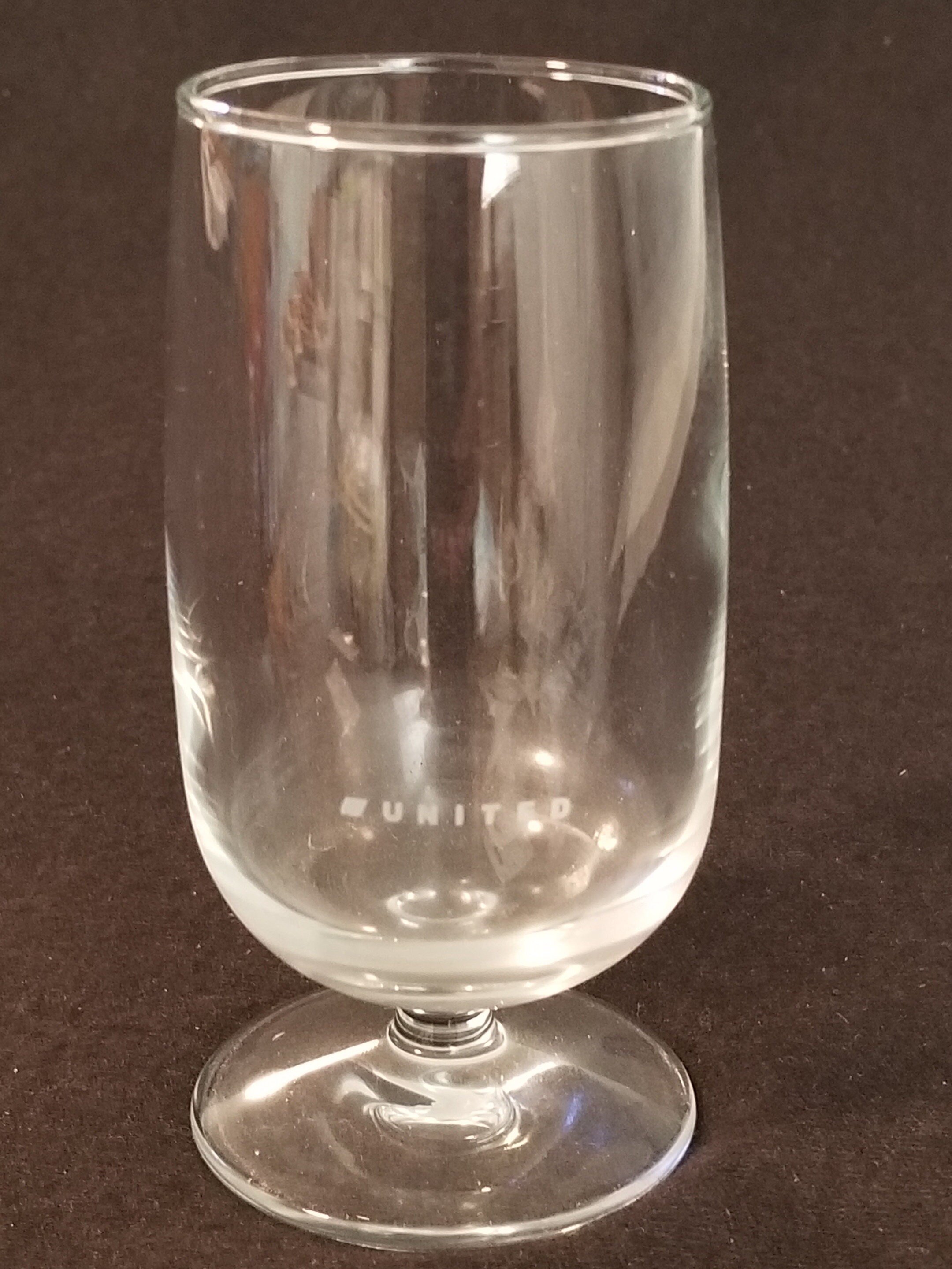 United Airlines Short Stem Wine Glass with White Lettering & Etsy