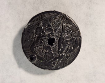 Vintage Rare Japanese Sumi / Sumi-e - Water Bowl / Pourer - Metal - 1-1/2" Diameter