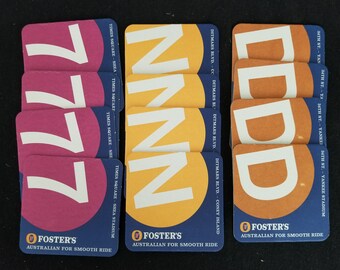 RARE Foster's Beer New York Subway Series Set of Beer Coasters / Mats: Set of 12