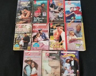 1990 年代のハーレクイン スーパーロマンス小説: ロット / 11 冊セット = 非常に良好な新品同様の状態