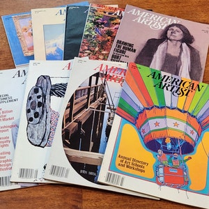 Vintage 1981 American Artist Magazine - Set / Lot of 9 Magazines      Set #26
