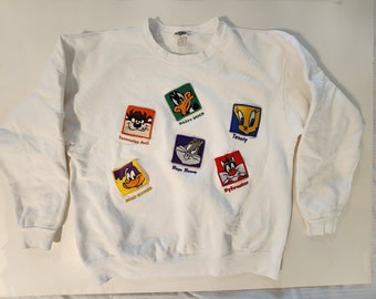 Vintage 1991 Looney Tune Warner Brothers Acme Clothing Co Sweatshirt - Heren Large - Collectible / Zeldzaam