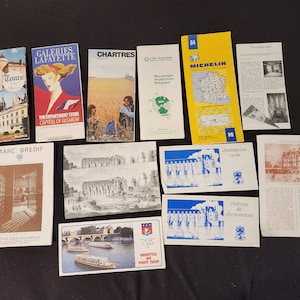 Vintage - France / French - Travel Set - Attractions, Maps, Booklets, Tours, Travel Information- Collectible Set