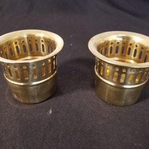 Wingate Brass - A Maleck Company Brass Candle Holders - Set of 2 - Made in India
