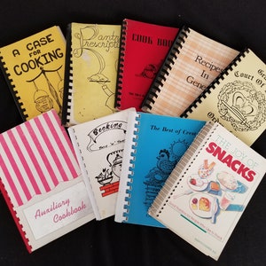 Cookbook Set / Lot of 9 - Hospitals, Auxiliary, Organizations, Community Recipes