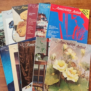 Vintage 1974 American Artist Magazine - Set / Lot of 11 Magazines      Set #19