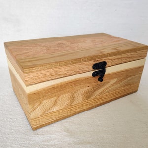 High Quality Hand Crafted Hickory Wood Jewelry Box, Keepsake Box.