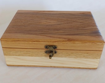 Hickory wood Keepsake Box- Jewelry Box