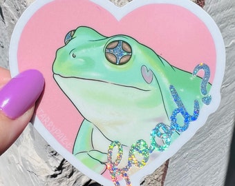 FOOD? White's Tree Frog Holographic Vinyl Sticker