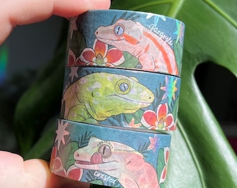 New Caledonian Geckos Washi Tape Crestie Leachie Reptile Art