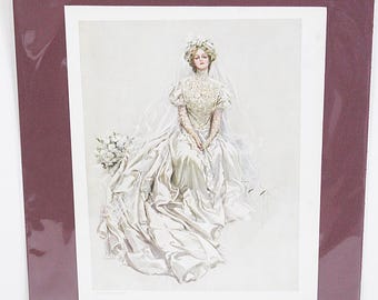1909 Harrison Fisher Pretty Girl Print Color Lithograph Beautiful Hat and Woman Victorian Picture Art Print Illustration Artwork #4
