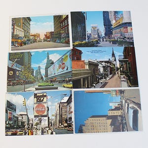 Partia 5 pocztówek, głównie RPPC, Sceny uliczne, Budynki z lat 20. i 30. XX wieku, Opublikowane i nieopublikowane, Joplin MO Radio City, Kansas City, Wichita, Nowy Orlean