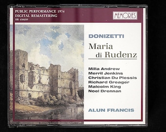Donizetti Maria di Rudenz CD 1995 Live 1974 Opera Memories Alun Francis Queen Elisabeth Hall Live Performance Alun Francis Opera Seria