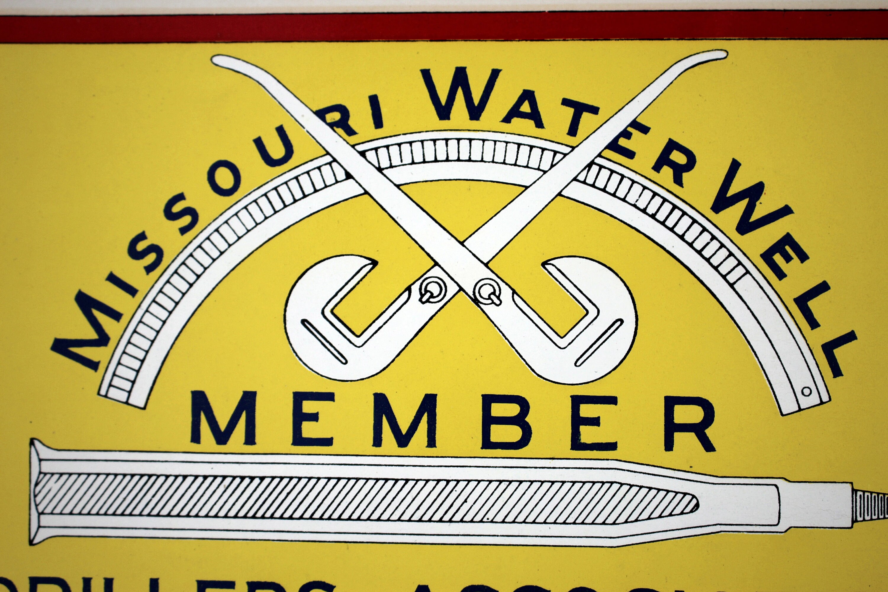 1950s Missouri Water Well Drillers Association Member Window Decal. as
