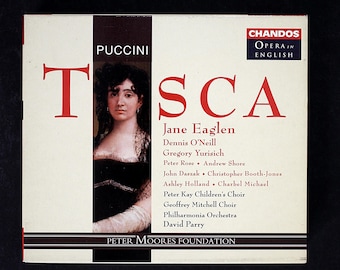 Tosca Opera CD Set 1996 Chandos Classical English Language Puccini Philharmonia Orchestra Recording Jane Eaglen David Parry Collector