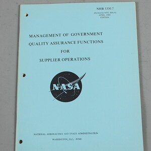 APOLLO-programmabeheer van kwaliteitsborgingsfuncties van de overheid 1966 Originele handleiding uit de periode NASA-ingenieur Herkomst
