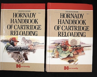 Hornady Handbook of Cartridge Reloading 4th Edition 1991 2 Volume Set Load Rifle Pistol Data Shooting Sports Firearms Reference Ammunition