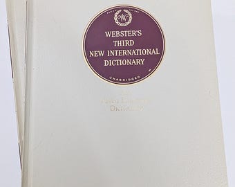 Webster's Third New International Dictionary Unabridged 7 Language 3 Volumes Huge Great Shape 1966
