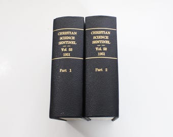 Christian Science Sentinel Mary Baker Eddy Full Year Bound 2 Volumes #53 Part 1 and 2 January to December 1951