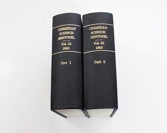 Christian Science Sentinel Mary Baker Eddy Full Year Bound 2 Volumes #52 Part 1 and 2 January to December 1950