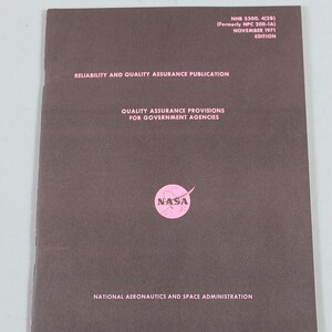 APOLLO-programma Bepalingen voor kwaliteitsborging voor overheidsinstanties 1971 Handleiding uit de originele periode NASA-ingenieur Herkomst