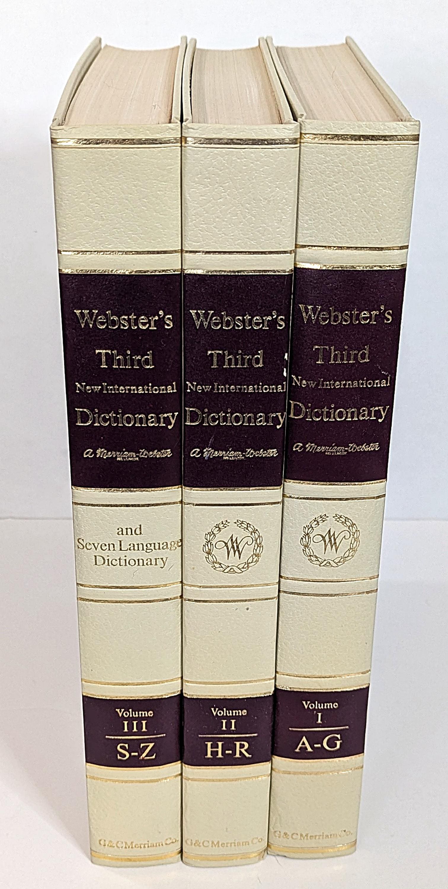 Webster New International Dictionary - Etsy