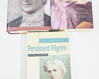 3 Mary Baker Eddy Biographies Christian Science Hardcovers in dust jackets