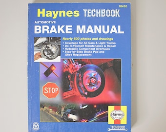 Haynes Automotive Brake Manual 1994 Illustrated TECHBOOK by Henderson and Haynes DIY Repair Guide ABS Hydraulic System Fix